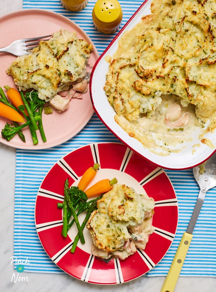 Chicken Bacon and Leek Cottage Pie pinchofnom.com