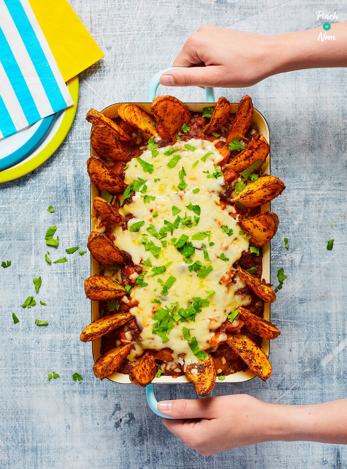 Chilli Cheesy Nachos - Pinch of Nom Slimming Recipes