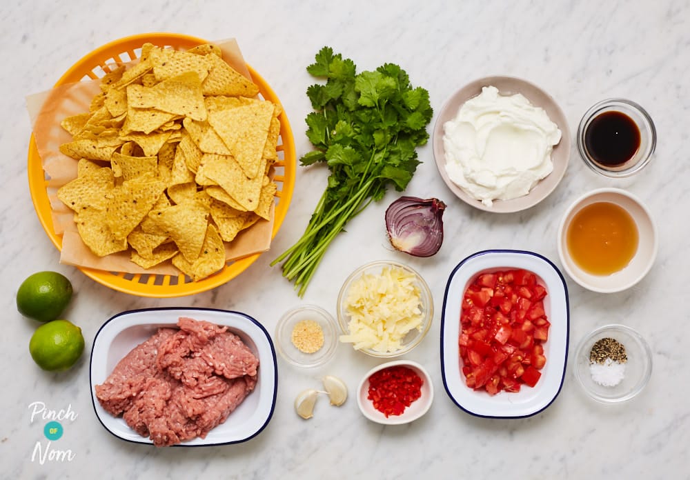 Honey and Lime Pork Nachos - Pinch of Nom Slimming Recipes