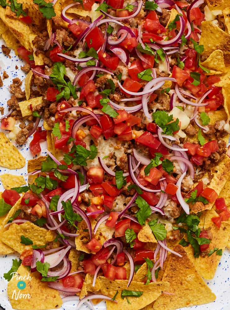 Honey and Lime Pork Nachos - Pinch of Nom Slimming Recipes