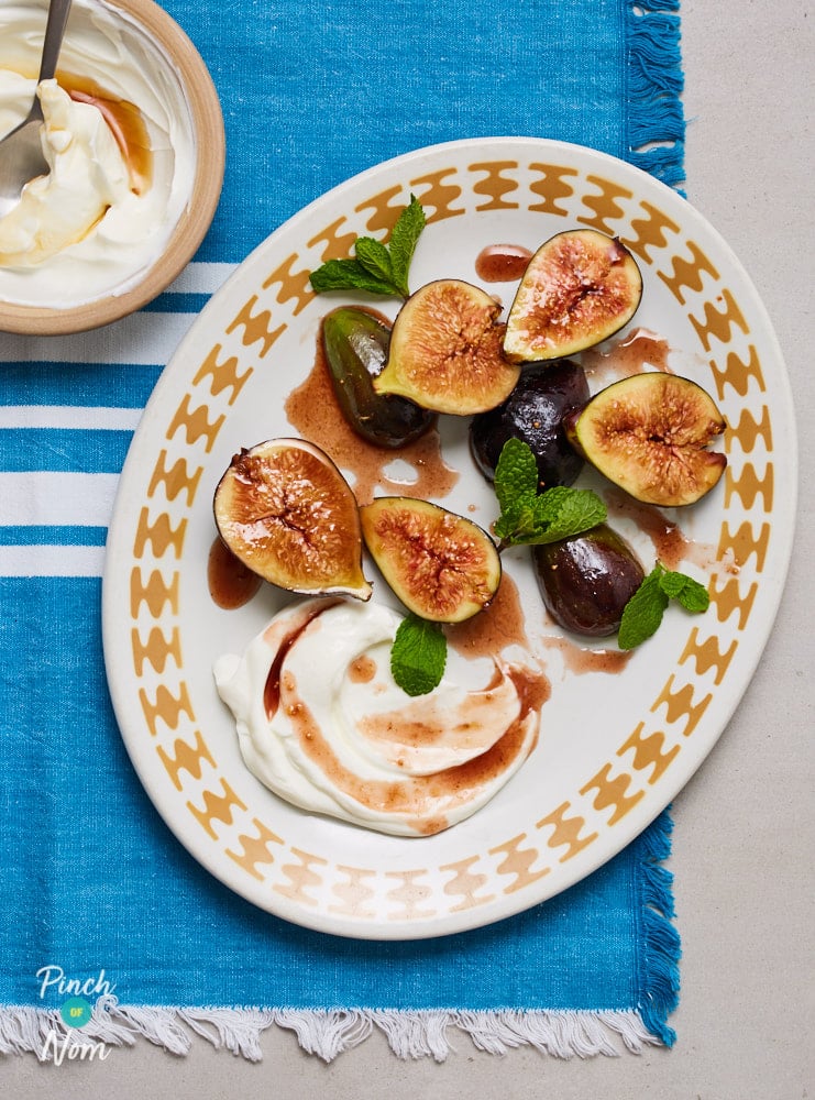 Syrupy Cinnamon Figs With Greek Yoghurt - Pinch of Nom Slimming Recipes