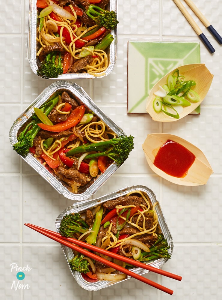 Beef and Broccoli Noodle Bowls - Pinch of Nom Slimming Recipes
