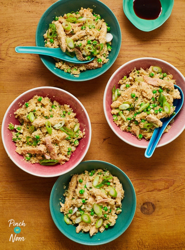 Cauliflower and Chicken Fried Rice - Pinch of Nom Slimming Recipes