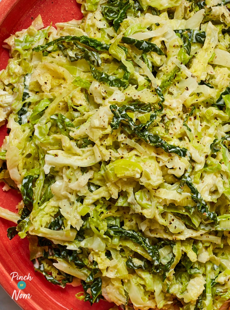 Creamed Cabbage and Leeks - Pinch of Nom Slimming Recipes