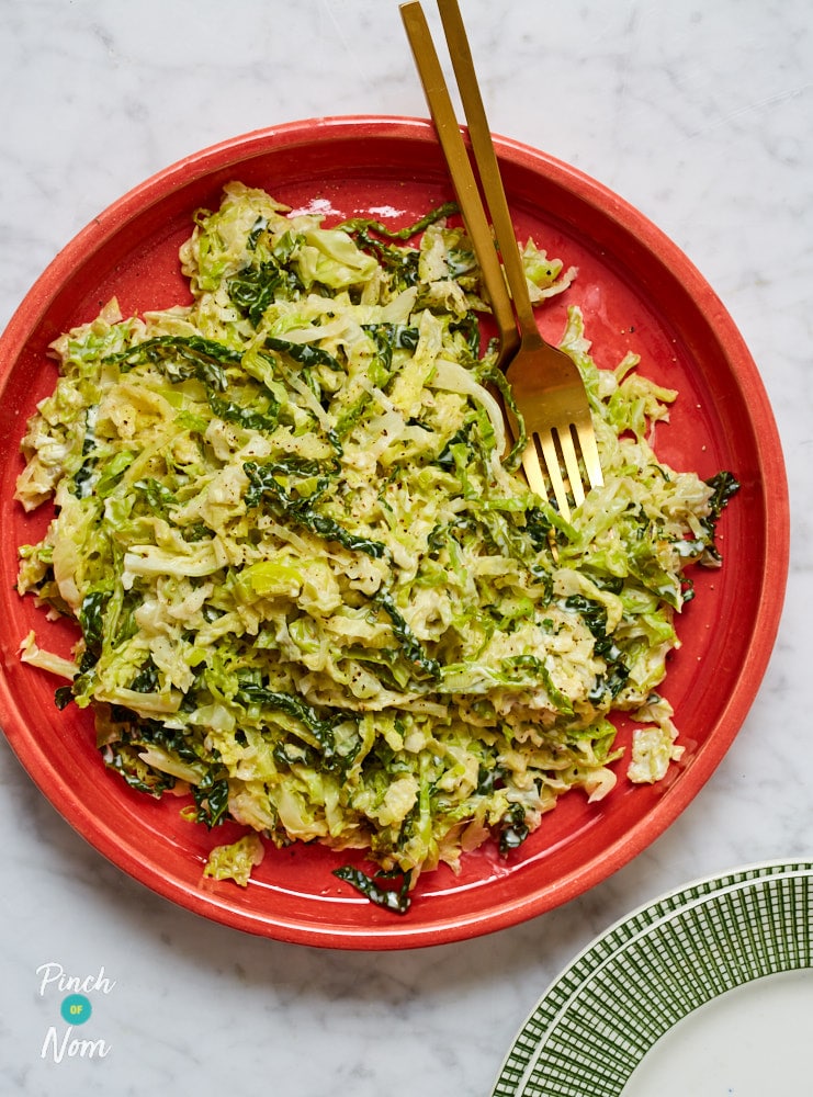 Creamed Cabbage and Leeks - Pinch of Nom Slimming Recipes
