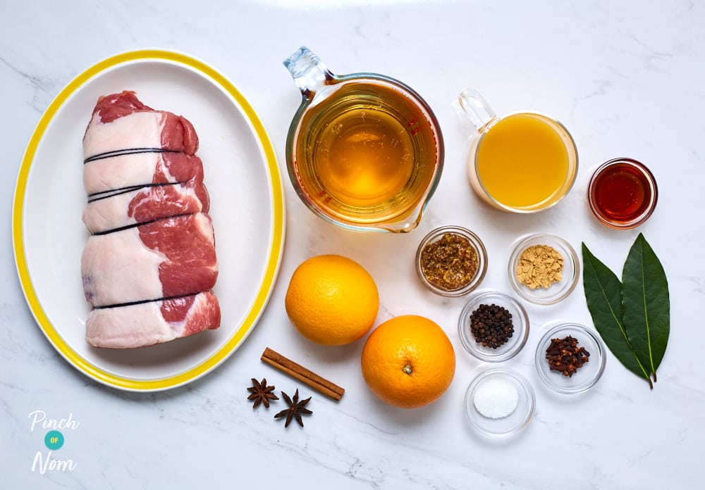 Ginger and Orange Glazed Ham - Pinch of Nom Slimming Recipes