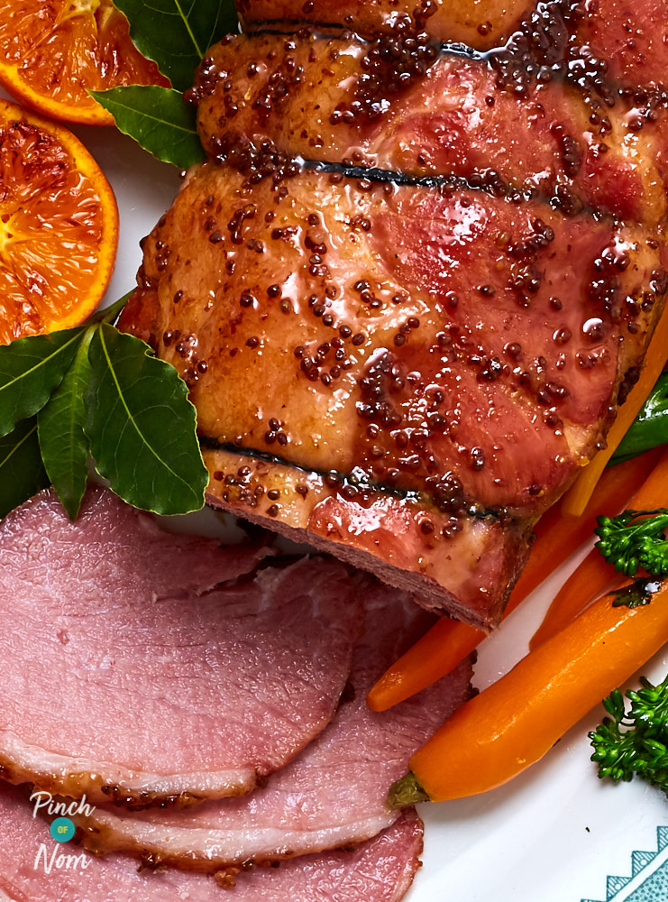 Ginger and Orange Glazed Ham - Pinch of Nom Slimming Recipes