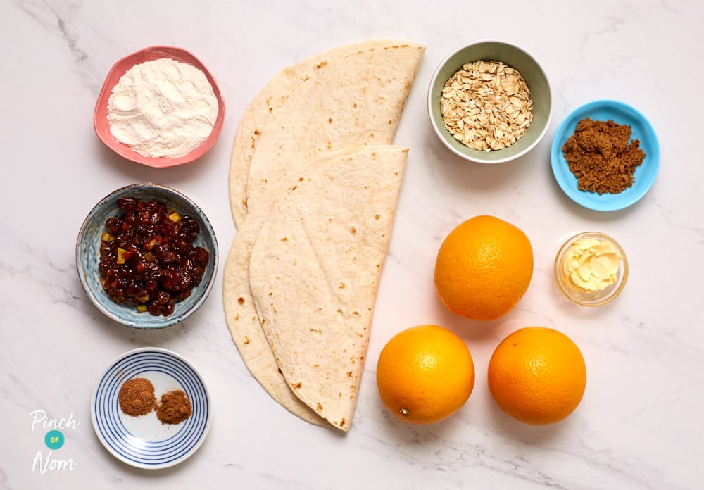 Mini Spiced Orange Mince Pie Crumbles - Pinch of Nom Slimming Recipes
