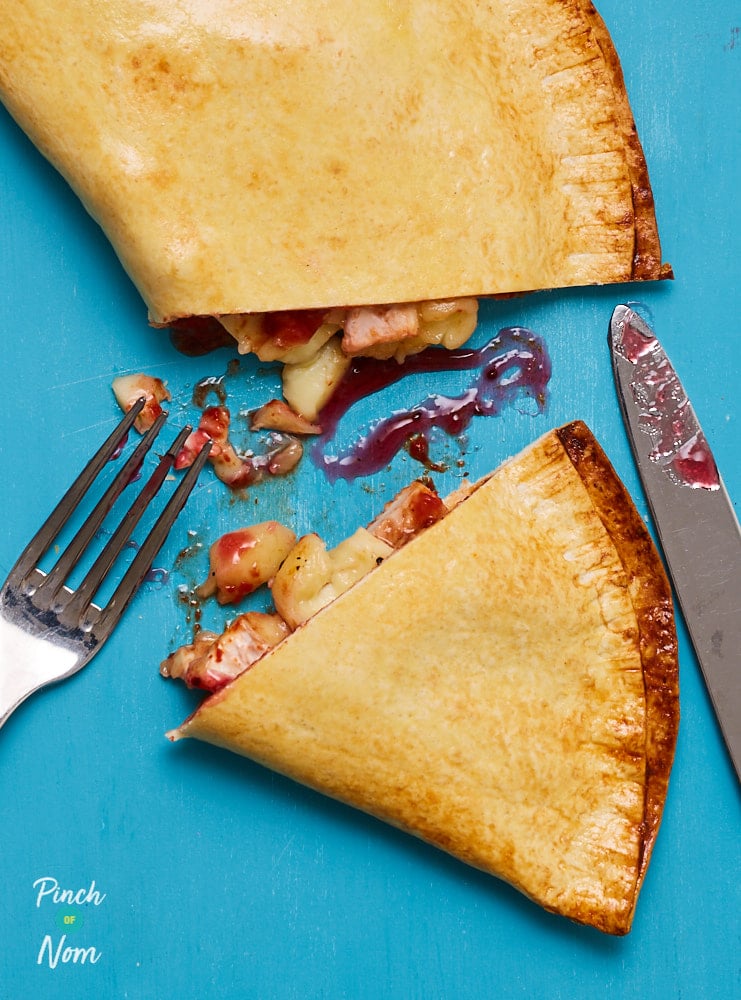 Christmas Calzone - Pinch of Nom Slimming Recipes