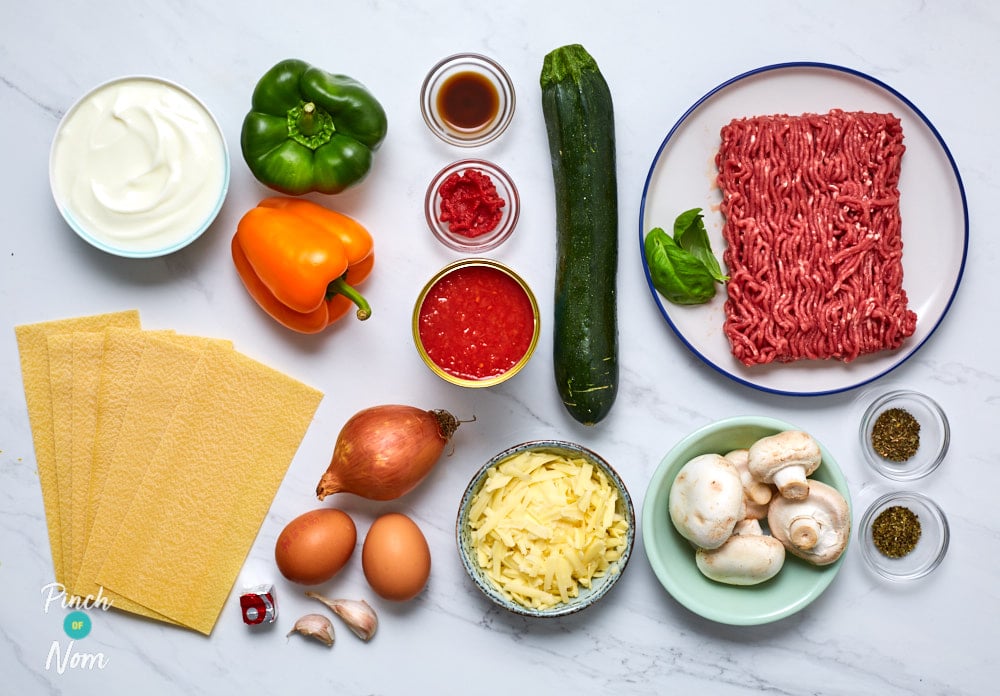 Lazy One Pan Lasagne - Pinch of Nom Slimming Recipes