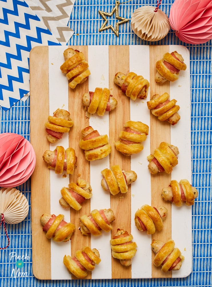 Pigs in Blankets in Puff Pastry pinchofnom.com