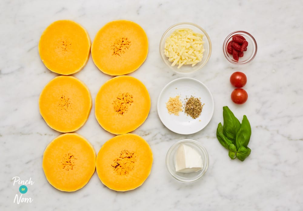 Squash Pizza Slices - Pinch of Nom Slimming Recipes