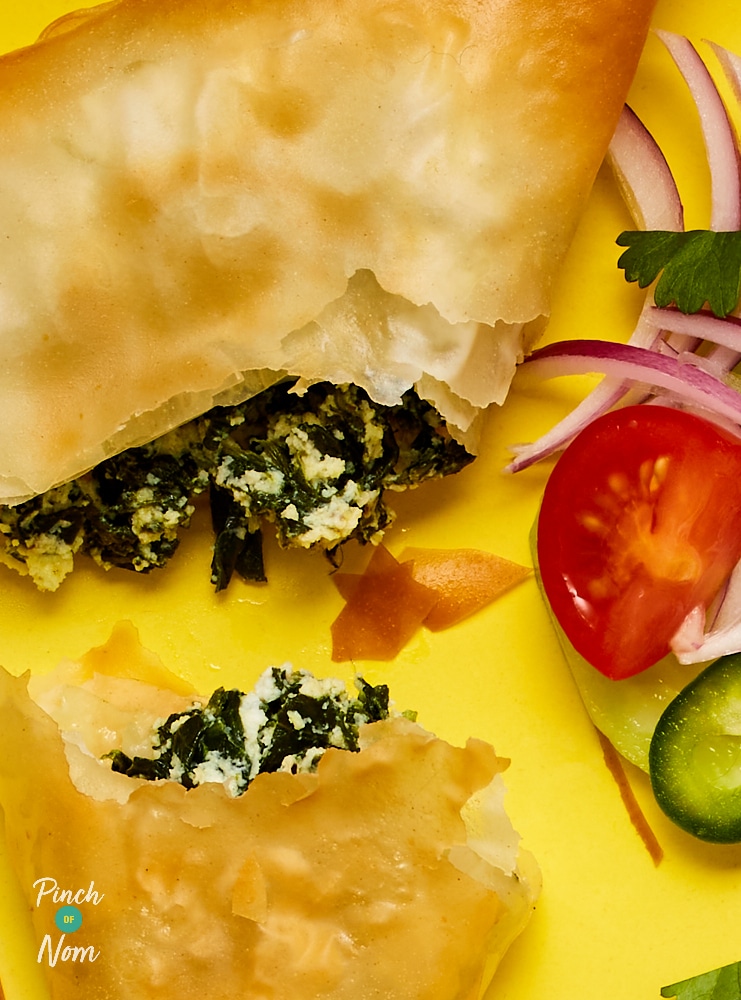 Spinach and Ricotta Samosas -Pinch of Nom Slimming Recipes