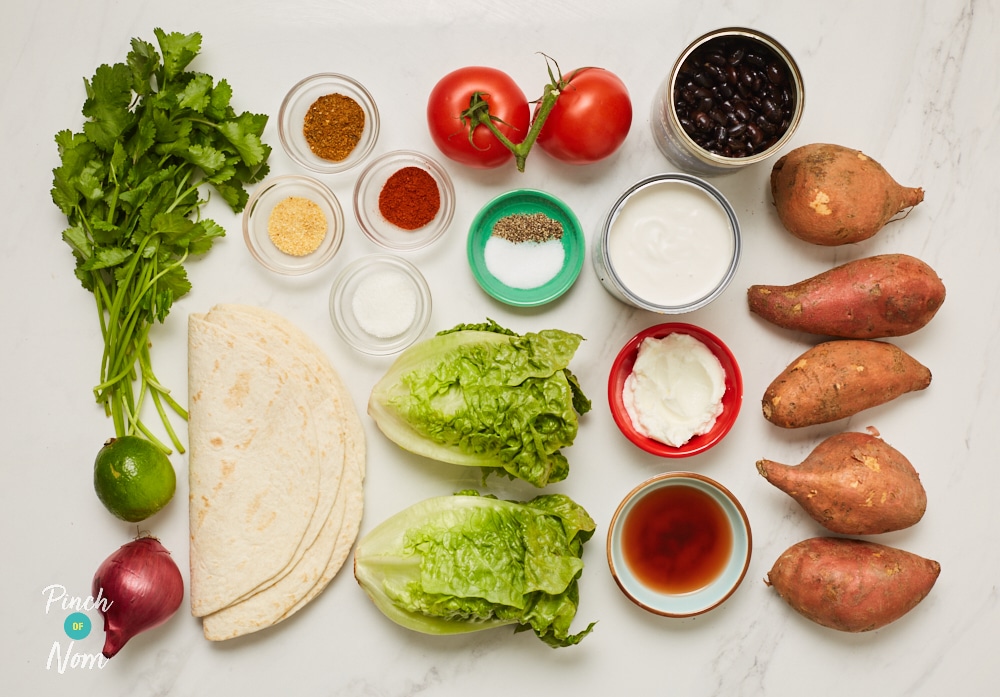 Sweet Potato and Coconut Tacos - Pinch of Nom Slimming Recipes