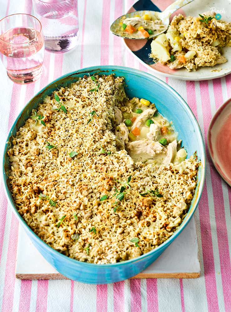 Chicken Pot Pie Crumble pinchofnom.com