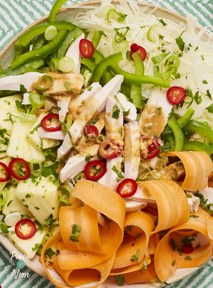 Chopped Thai Chicken Salad | Pinch of Nom Slimming Recipes
