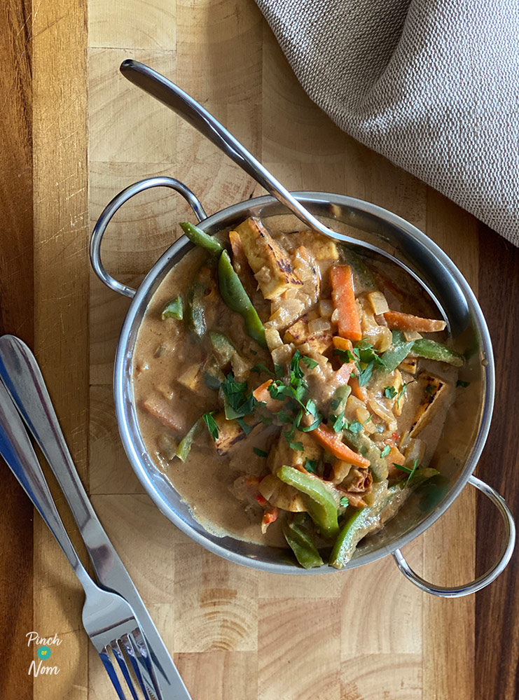 Creamy Vegetable Panang Curry pinchofnom.com
