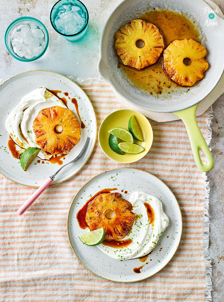 Pineapple with Lime and Cinnamon pinchofnom.com