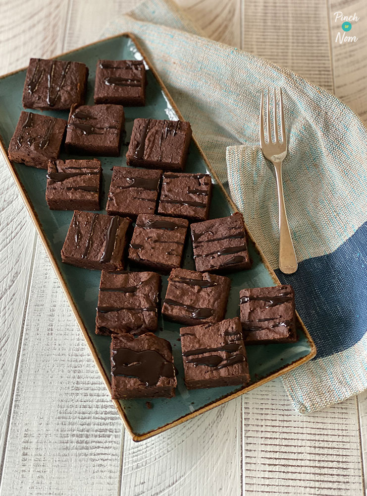 Sweet Potato Brownies pinchofnom.com