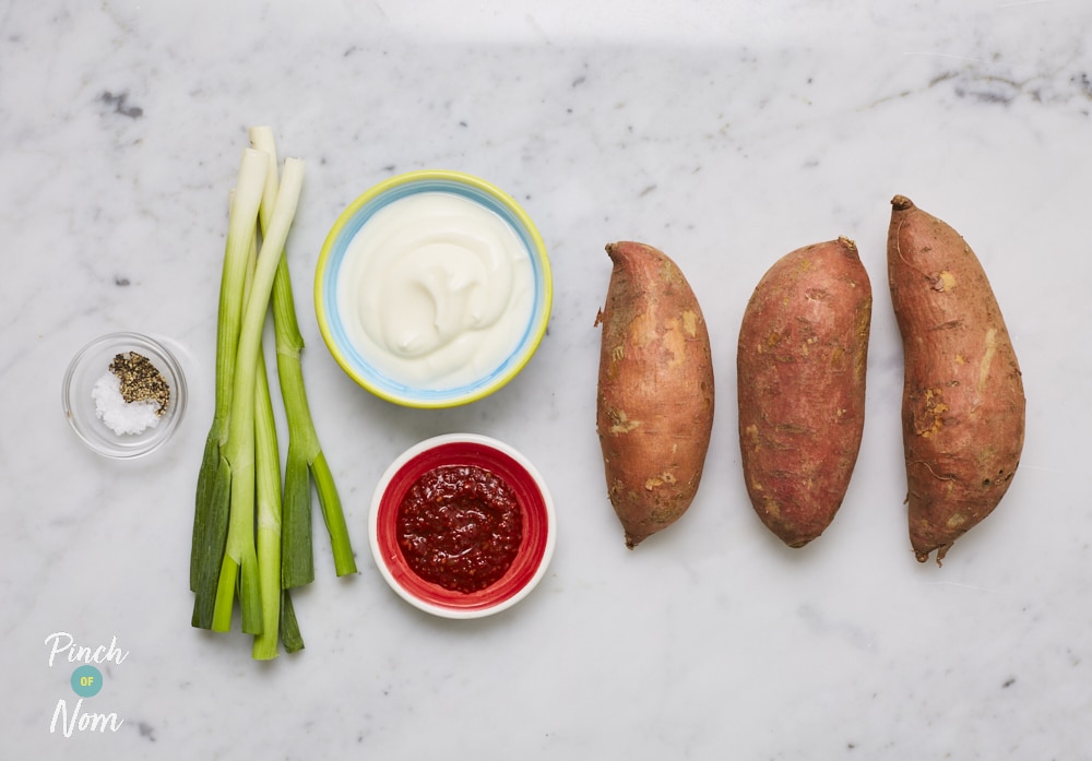 Sweet Potato and Harissa Salad - Pinch of Nom Slimming Recipes