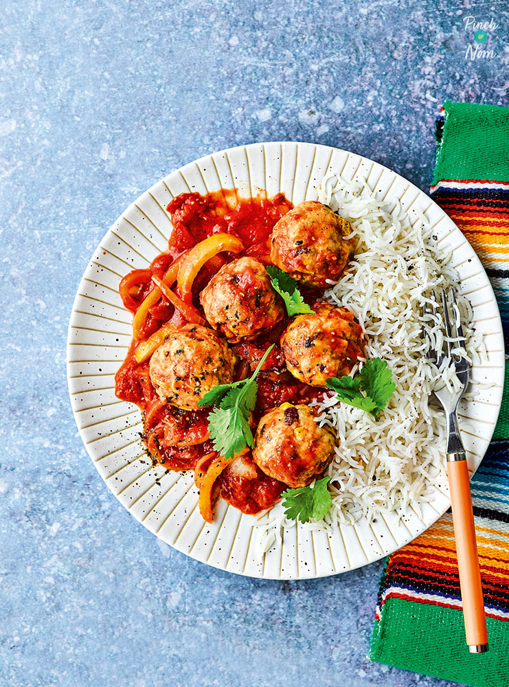 Tex-Mex Meatballs - Pinch of Nom Slimming Recipes