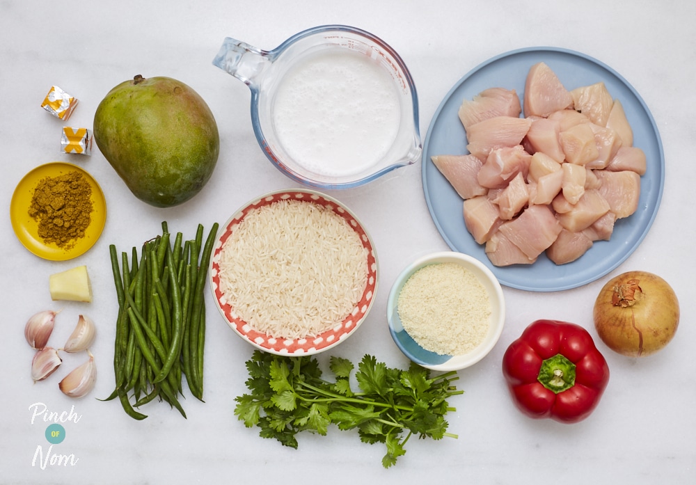 All in One Baked Korma - Pinch of Nom Slimming Recipes