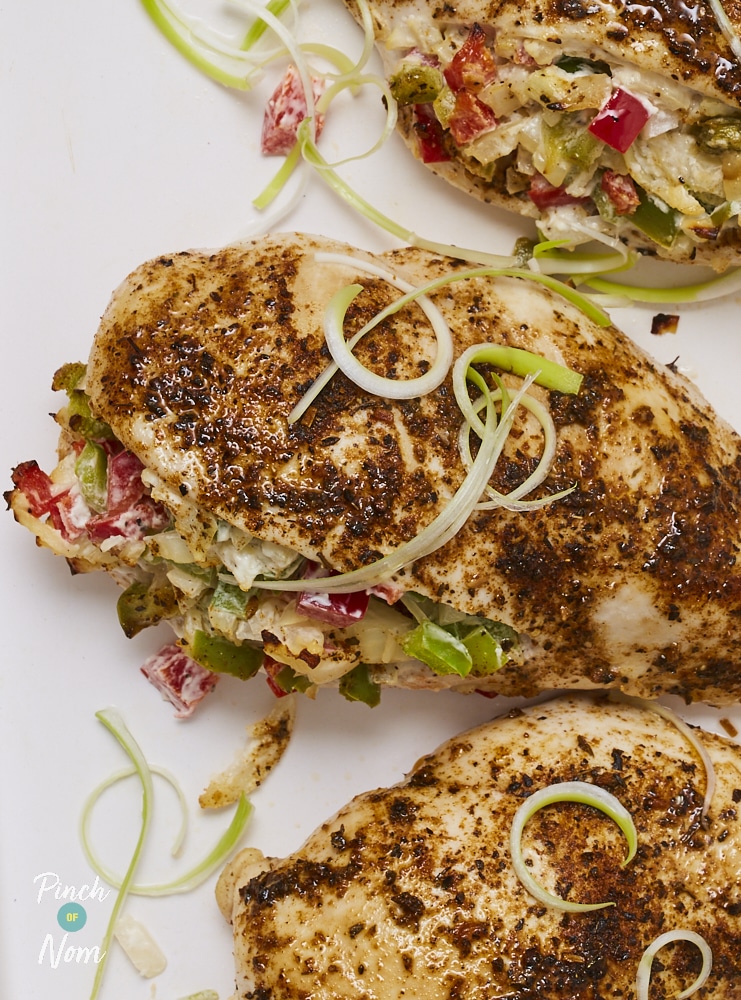 Cajun Stuffed Chicken - Pinch of Nom Slimming Recipes