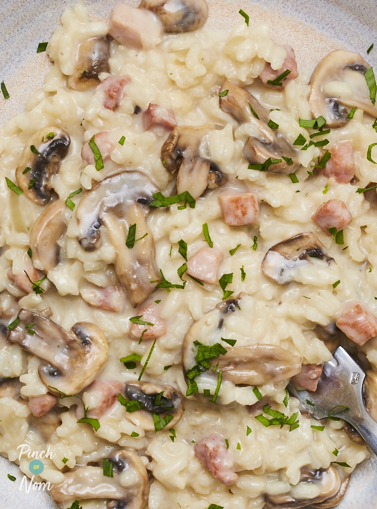 Carbonara Risotto - Pinch of Nom Slimming Recipes