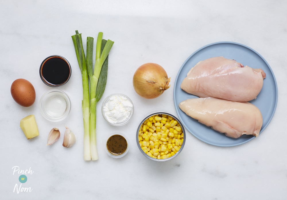 Chinese Chicken and Sweetcorn Soup - Pinch of Nom Slimming Recipes