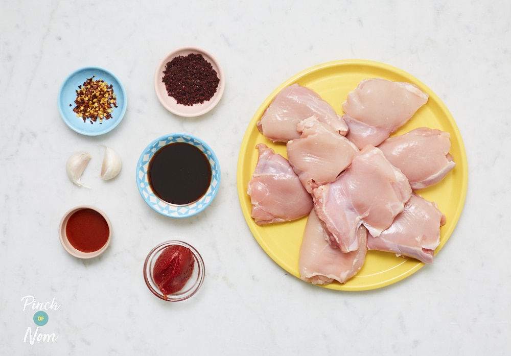Chilli Sumac Chicken Thighs - Pinch of Nom Slimming Recipes