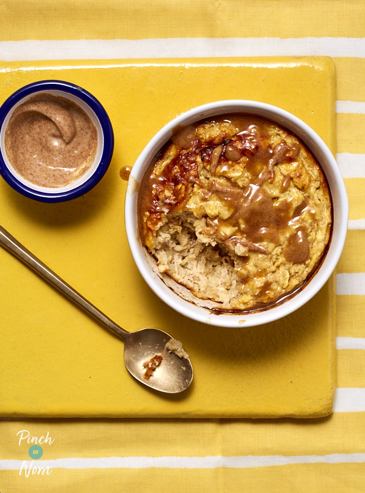Cinnamon Roll Baked Oats - Pinch of Nom Slimming Recipes