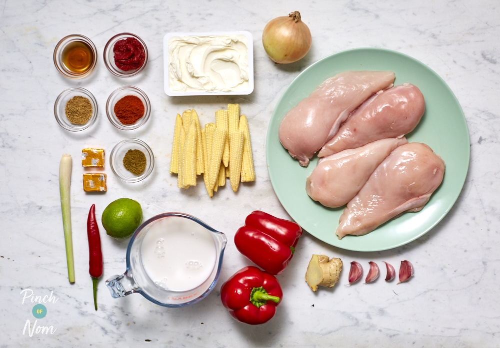Creamy Red Thai Curry - Pinch of Nom Slimming Recipes
