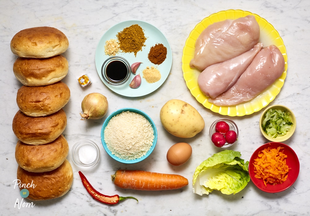 Katsu Curry Burger - Pinch of Nom Slimming Recipes