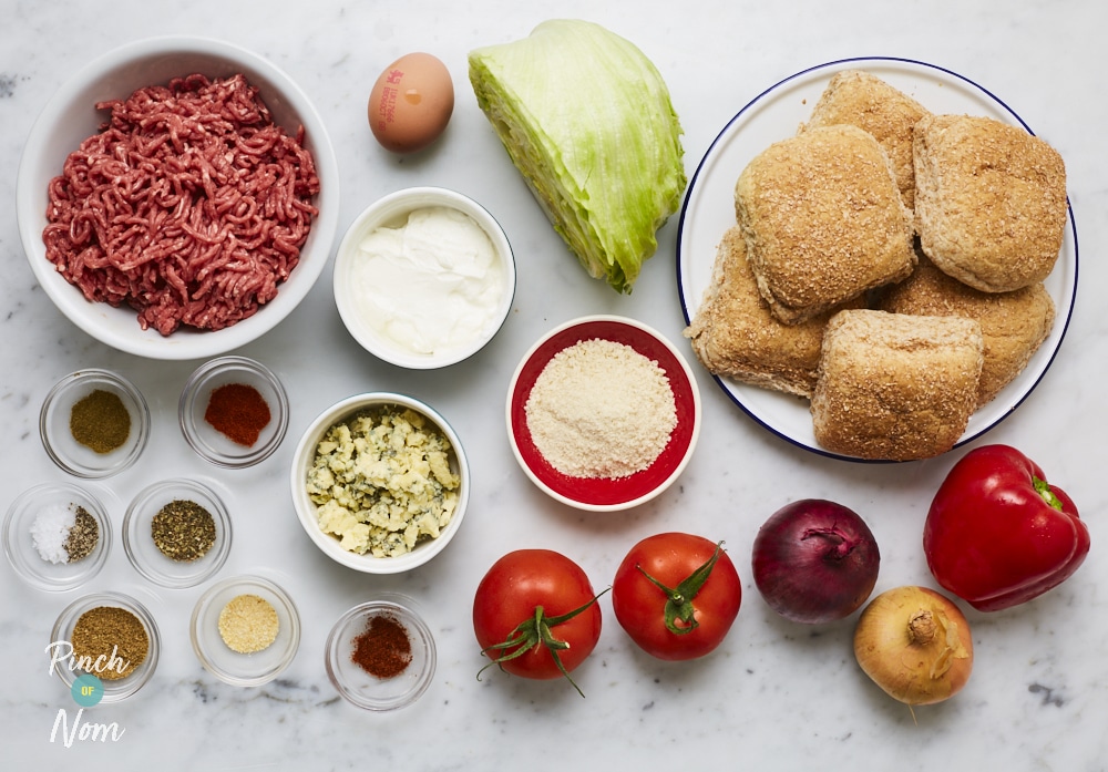 Black and Blue Burgers - Pinch of Nom Slimming Recipes