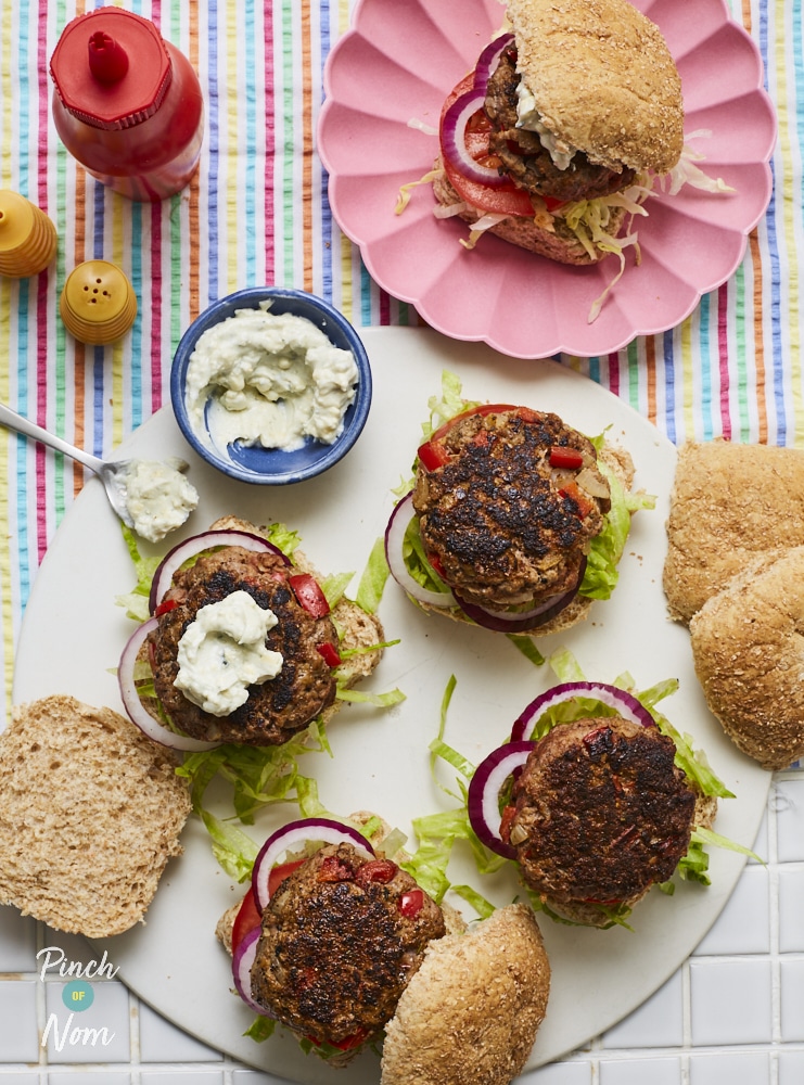 Black and Blue Burgers - Pinch of Nom Slimming Recipes