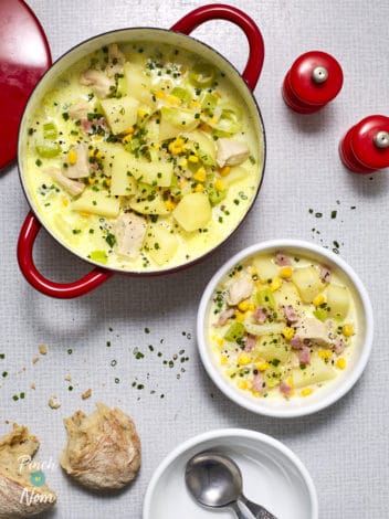 Chicken Chowder pinchofnom.com