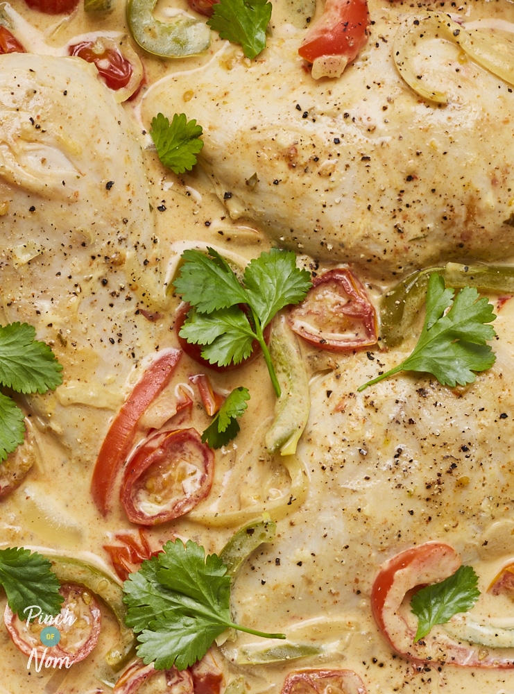Creamy Fajita Chicken - Pinch of Nom Slimming Recipes
