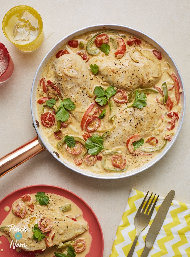 Creamy Fajita Chicken - Pinch of Nom Slimming Recipes