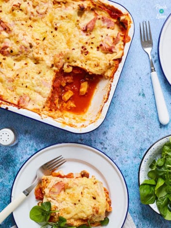 Hunters’ Chicken Lasagne pinchofnom.com