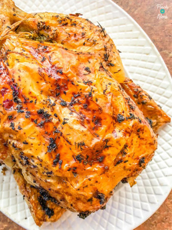 Lemon and Thyme Roast Chicken pinchofnom.com