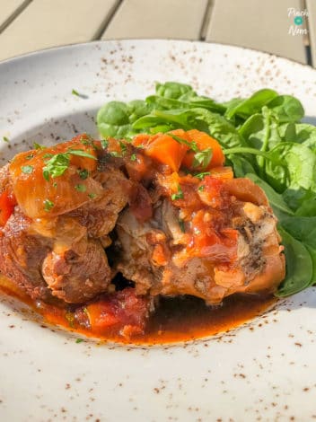 Mediterranean-Style Lamb Shanks pinchofnom.com