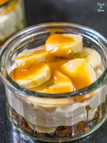 Salted Caramel Banoffee Pies pinchofnom.com