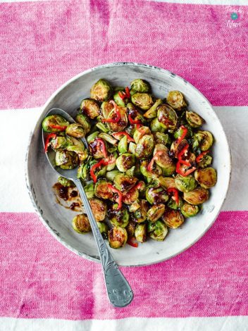 Sweet and Sour Crispy Asian Sprouts pinchofnom.com