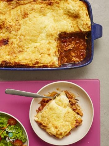 Chicken and Bacon Lasagne pinchofnom.com