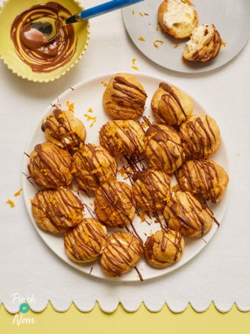 Chocolate Orange Profiteroles pinchofnom.com