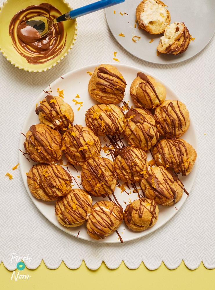 Chocolate Orange Profiteroles - Pinch of Nom Slimming Recipes