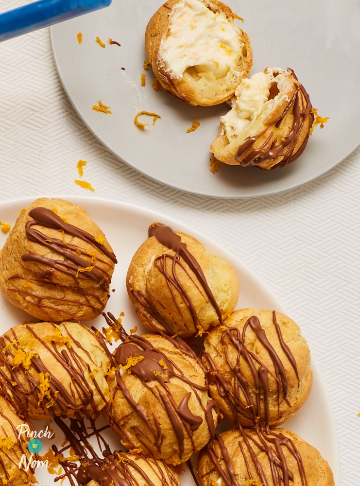 Chocolate Orange Profiteroles - Pinch of Nom Slimming Recipes