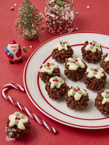 Rice Krispie Christmas Puds pinchofnom.com