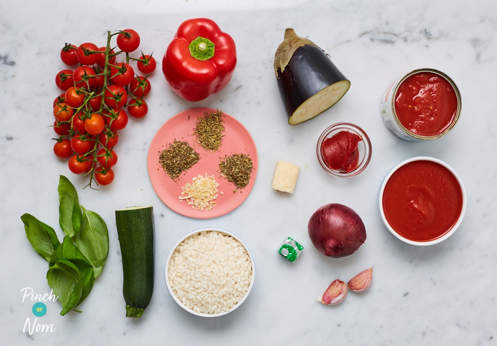 Roasted Vegetable Risotto - Pinch of Nom Slimming Recipes