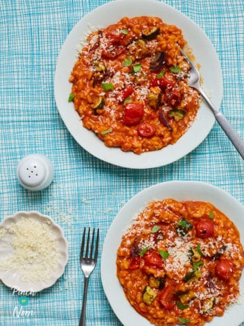 Roasted Vegetable Risotto pinchofnom.com